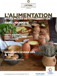 Dimanche 11 février 2018 à 15h : visite guidée thématique "L’alimentation et les modes de consommation dans l’Antiquité"
