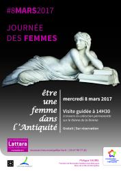 8 mars 2017, à 14h30, visite guidée inédite "Être une femme dans l'Antiquité" au Site archéologique Lattara-musée Henri Prades de Lattes