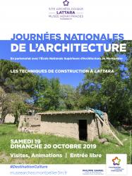 19 et 20 octobre 2019, Journées Nationales de l'Architecture au Site archéologique Lattara-musée Henri Prades de Lattes