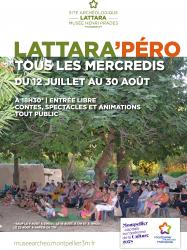 Du12 juillet au 30 août 2023, venez participer aux Lattara'péro tous les mercredis au Site archéologique Lattara-musée Henri Prades